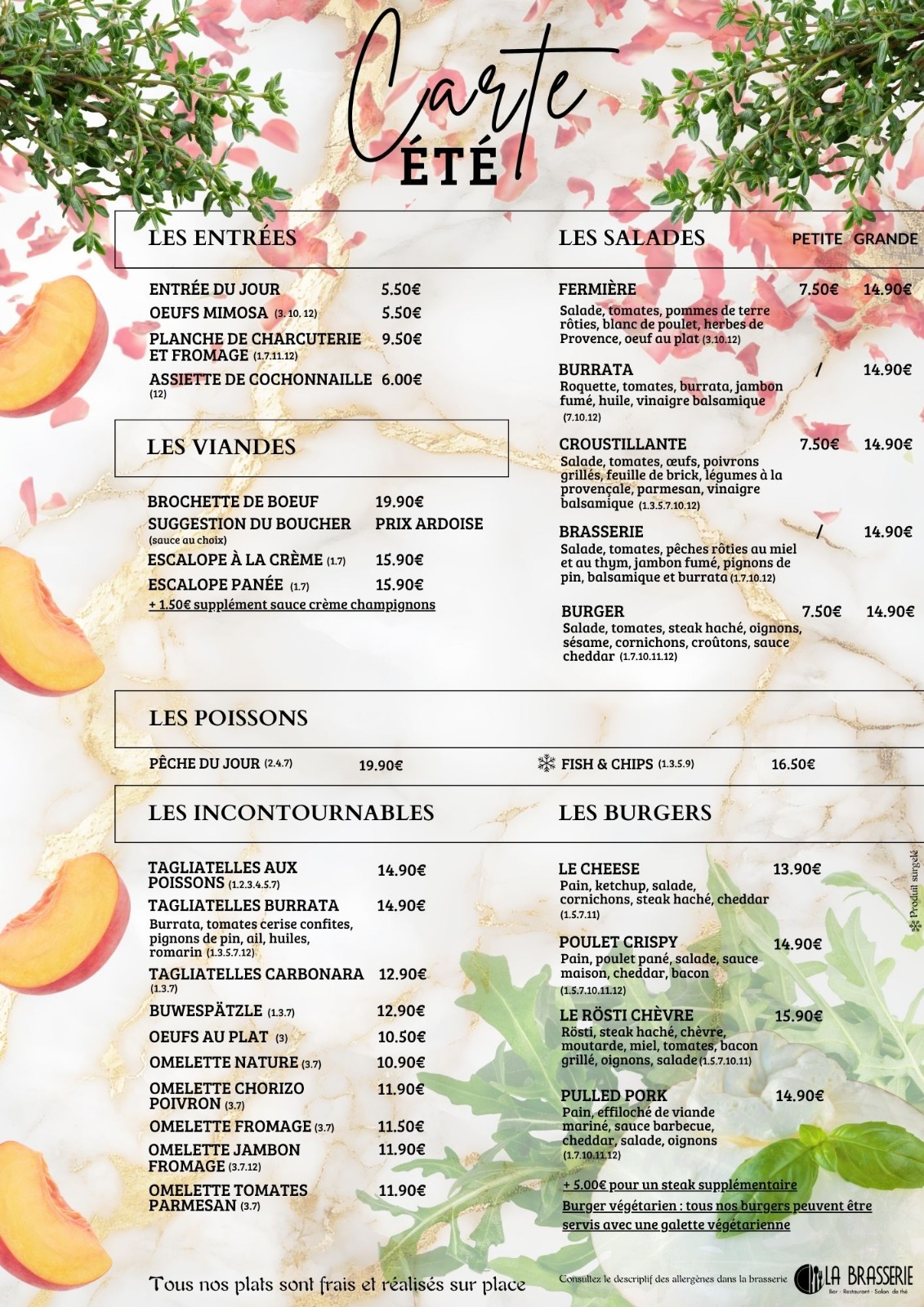 nos menus