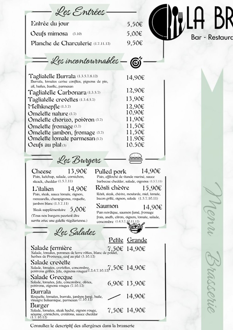 nos menus